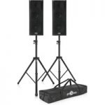 QSC KW153 Active PA Speakers with Stands