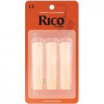 Rico by DAddario Tenor Saxophone Reeds 1.5 Strength Pack of 3
