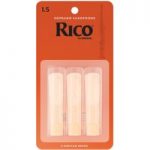 Rico by DAddario Soprano Saxophone Reeds 1.5 Strength Pack of 3