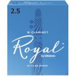Rico Royal by DAddario Bb Clarinet Reeds 2.5 Strength Pack of 10