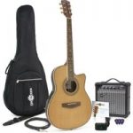 Roundback Electro Acoustic Guitar + 15W Amp Pack Natural