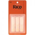 Rico by DAddario Bb Clarinet Reeds 1.5 Strength Pack of 3