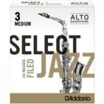 DAddario Select Jazz Filed Alto Saxophone Reeds 3M Pack of 10
