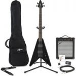 Harlem V Bass Guitar + 35W Amp Pack Black