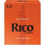 Rico by DAddario Clarinet Reeds 3.0 Strength Pack of 10