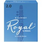 Rico Royal by DAddario Bb Clarinet Reeds 2.0 Strength Pack of 10