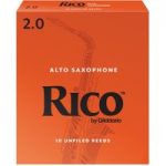 Rico by DAddario Alto Saxophone Reeds 2.0 Strength Pack of 10