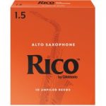 Rico by DAddario Alto Saxophone Reeds 1.5 Strength Pack of 10