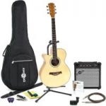 Single Cutaway Left Handed Electro Acoustic Guitar + Complete Pack