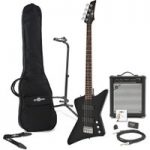 Harlem Z Bass Guitar + 35W Amp Pack Black