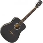 3/4 Travel Electro Acoustic Guitar by Gear4music Black