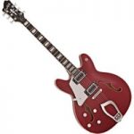 Hagstrom Super Viking Semi-Hollow Left Handed Guitar Wild Cherry