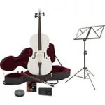 4/4 Size Cello with Case + Beginner Pack White