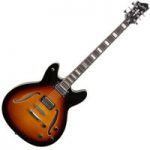 Hagstrom Viking Deluxe Baritone Semi-Hollow Guitar Tobacco Sunburst