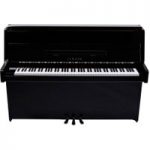 Yamaha B1 Upright Acoustic Piano Black Polyester + Chrome Fittings