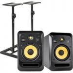 KRK V8S4 Studio Monitor with Stands Pair