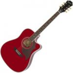 Epiphone FT-350SCE Electro Acoustic Guitar Min-ETune Wine Red