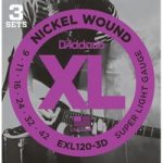 DAddario EXL120 Nickel Wound Super Light 9-42 x 3 Pack