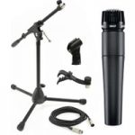 Shure SM57 Dynamic Instrument Mic with Low Mic Stand and 6m Cable