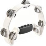 D-Shaped Tambourine by Gear4music White