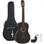 Classical Electro Acoustic Guitar Pack Black by Gear4music
