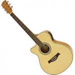 Single Cutaway Left Handed Electro Acoustic Guitar by Gear4music