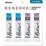 DAddario Reserve Clarinet 3.5+/4 Reed Sampler Pack 4 Pack