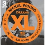 DAddario EXL110 Nickel Wound Regular Light 10-46 x 3 Pack