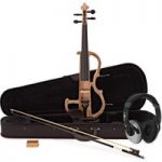 Electric Violin by Gear4music Natural w/ Headphones