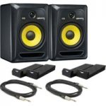 KRK Rokit RP8 G3 Active Monitors with Isolation Pads and Cables Pair