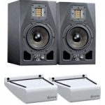 Adam A5X Active Studio Monitors With FREE Adam Desktop Stands White