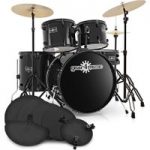 BDK-1plus Full Size Starter Drum Kit + Practice Pack Black