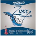 DAddario Zyex Violin Set Silver D 4/4 Medium