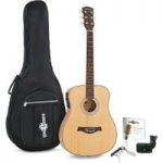 3/4 Size Electro Acoustic Travel Guitar Pack by Gear4music