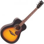 Vintage VE1300 Solid Folk Electro Acoustic Guitar Vintage Sunburst
