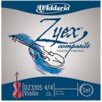 DAddario Zyex Violin Set Silver D 4/4 Heavy