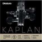 Daddario Kaplan Golden Spiral Solo Violin E String Loop End Medium