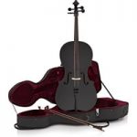 Student 4/4 Size Cello with Case by Gear4music Black