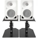Neumann KH 80 DSP Studio Monitor Pair White with Monitor Stands
