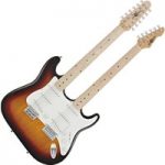 LA Double Neck Guitar by Gear4music Sunburst