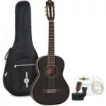 Deluxe 3/4 Classical Guitar Pack Black by Gear4music