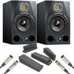 Adam A7X Studio Monitors with Isolation Pads and Cables Pair