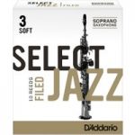 Daddario Select Jazz Filed Soprano Saxophone Reeds 3S 10 Pack