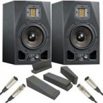 Adam A5X Studio Monitors with Isolation Pads and Cables Pair