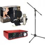 Rode NT1-A Vocal Recording Pack With Focusrite 2i2 Interface Stand
