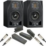 Adam A3X Studio Monitors with Isolation Pads and Cables Pair