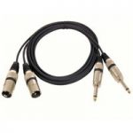 XLR (M) – Jack Amp/Mixer Cable Dual Mono 3m