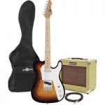 Knoxville Semi-Hollow Guitar and SubZero V35RG Amp Pack Sunburst