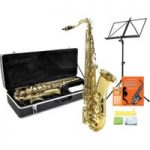 Tenor Saxophone by Gear4music + Complete Pack Gold