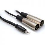 Hosa CYX-402M Stereo Breakout Cable 3.5mm TRS to Dual XLR3M 2m